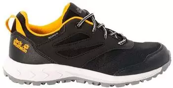 Jack Wolfskin Woodland Texapore Low Kids (4042162) black/burly yellow XT