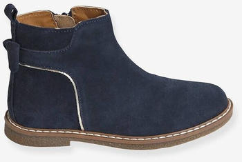 Vertbaudet Leather Boots For Girls dark blue