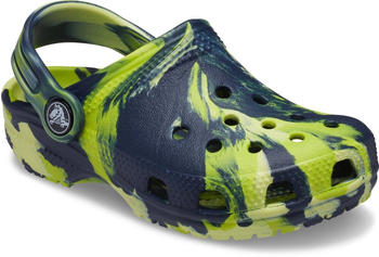 Crocs Kids' Classic Marbled Clog (207002) navy/multi