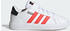 Adidas Grand Court Kids (Elastic Lace And Top Strap) cloud white/bright red/core black