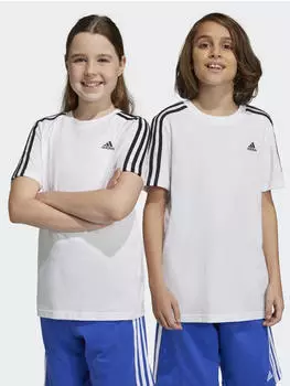 Adidas Kids Essentials 3-Stripes Cotton T-Shirt (IC0605) white/black