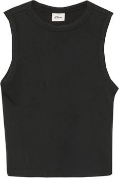 s.Oliver Verkürztes Slim-Fit-Top mit Rippstruktur (2163952) schwarz