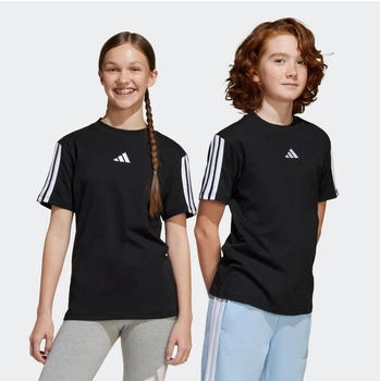 Adidas Unisex Kinder Essentials 3 Stripes T-Shirt Black/White - Years