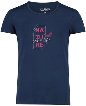 CMP Mädchen T-Shirt KID G T-SHIRT 31T8395-28MR Blue-Bianco
