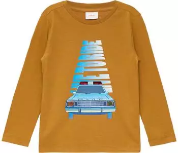 s.Oliver Longsleeve mit effektvollem Print (2150324) gelb