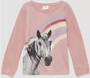 s.Oliver Weiches Langarmshirt mit Fotoprint (2152140) rosa 4163