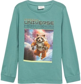 s.Oliver Langarmshirt mit Bündchen und Fotoprint (2156653) blau 6342