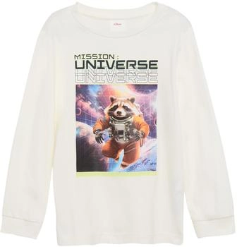 s.Oliver Langarmshirt mit Bündchen und Fotoprint (2156653) creme