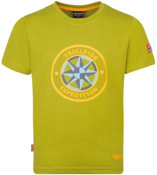 Trollkids Kid's Windrose T peargreen/saharasunset