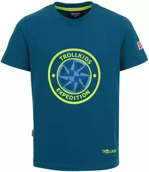 Trollkids Kid's Windrose T petrol/lime