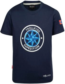 Trollkids Kid's Windrose T navy/cloudygrey