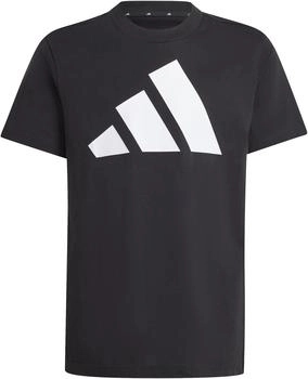 Adidas Unisex Kinder Essentials Big Logo T-Shirt Black/White - Years