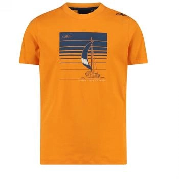 CMP Jungen T-Shirt KID T-SHIRT 30T9364-56CR Flame-Bluesteel