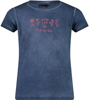 CMP Mädchen T-Shirt KID G T-SHIRT 39T7555-47ML Blue-Red Kiss