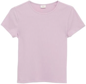 s.Oliver Verkürztes T-Shirt aus Rippware/lila 2164713.4222.