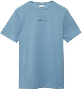 s.Oliver T-Shirt mit Front- und Rückenprint/blau 2164553.5312.