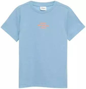 s.Oliver T-Shirt mit Front- und Rückenprint/blau 2164848.5312.