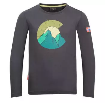 Trollkids Kid's Halsafjord T grau/schwarz