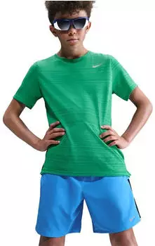 Nike Dri-FIT Miler Trainingsshirt für ältere Jungen (DD3055-324) stadium green