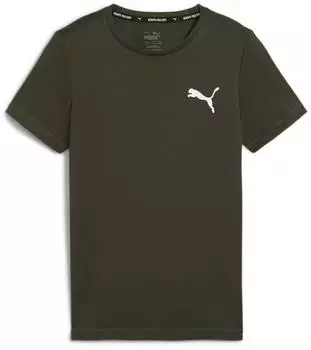 Puma Jungen T-Shirt ACTIVE Small Logo Tee (586980) dark olive
