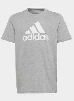 Adidas Kid's BL 2 Tee (HR6379) medium grey heather/white