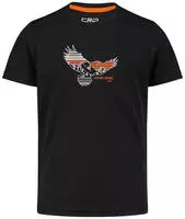 CMP 38T6744-20UV-EU 110, CMP Kinder Piquet T-Shirt (Gr&ouml;&szlig;e 110, schwarz)