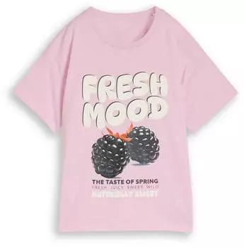 Tom Tailor T-Shirt mit Print, Loose Fit (1050059) cold pink