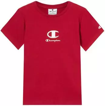 Champion Regular Fit T-Shirt mit Label-Stickerei (307396) rot