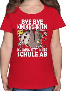 Shirtracer Bye Bye Kindergarten T-Shirt (PV-63112719) rot