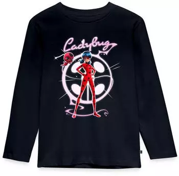 spreadshirt Miraculous Ladybug Mit Tikki Kinder Premium Langarmshirt (D198768193P877-62045-app1269-size85) navy