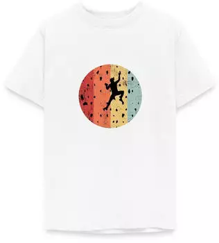 spreadshirt Bouldern Klettern Kletterhalle Kinder T-Shirt (D158398558P725-47936-app1-size112) weiß