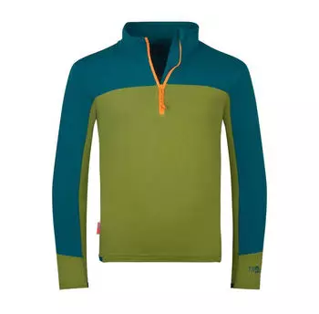 Trollkids Kids Steinkjer Mosquito Shirt lagoon green/pear green/sahara sunset