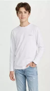 Jack & Jones JJCOLLEGE LOGO TEE Langarmshirt Regular Fit (69529834) bright white