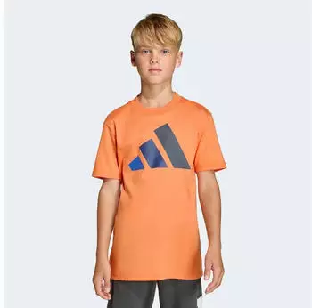 Adidas J BL TEE 160 Kinder T-Shirt (KD6049) dusky orange/royal blau/dunkelblau/aurora ink
