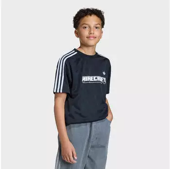 Adidas Loose Jacquard Trikot T-Shirt schwarz/wei&szlig;