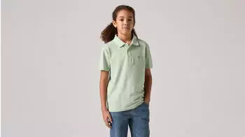 Levi's LVB Back Neck Tape Polo Shirt (9EA893) cameo green