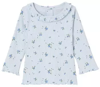 Vertbaudet Geripptes Baby Shirt mit Langen Ärmeln (341015774) himmelblau