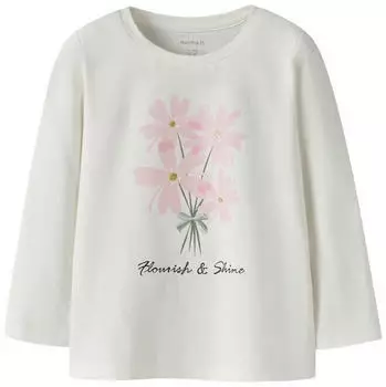 Name It NMFFLORALA LS TOP Langarmshirt (39868225) cloud dancer
