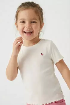 Tom Tailor T-Shirt mit Print (1045999) creme/hellrot/schwarz