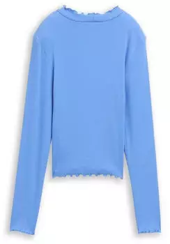 Tom Tailor T-Shirt mit Rippstruktur (1049414) sicilian blue