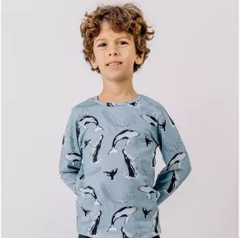 Walkiddy Kinder T-Shirt GOTS zertifiziert blau