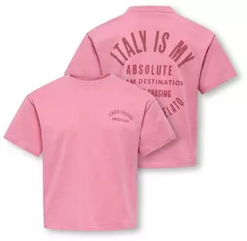 Only KOGVILLA LIFE S/S Boxy Printed Top JRS (89352526) cashmere rose print:sunsets