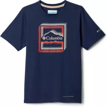 Columbia Tech Trail Utility K/A Graphic Crew Funktionsshirt (2154561) collegiate navy, dotty landscape