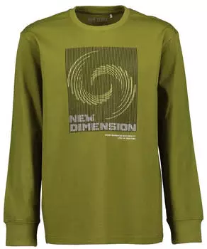 Blue Seven Longsleeve mit Print "High Speed" grün