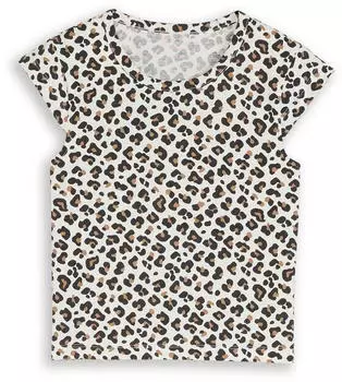 Tom Tailor T-Shirt mit Allover-Print (1050061) wei&szlig;/beige