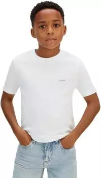 Calvin Klein Logo Label T-Shirt Regular Fit (LVCKSJA08B) weiß
