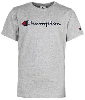 Champion Crewneck T-Shirt mit gro&szlig;em Logo (305954-EM031-XS) grau