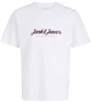 Jack & Jones JORMONTAUK TYPE FRONT TEE CN JNR T-Shirt (12293131) bright white print:jj