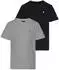 Champion T-Shirt 2-Pack hellgrau/feuerrot/schwarz/weiß