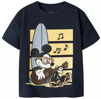Name It NMMART MICKEY SS NREG TOP BOX WDI T-Shirt Regular Fit (34923359) nachtblau/opal/dunkelbraun/honig